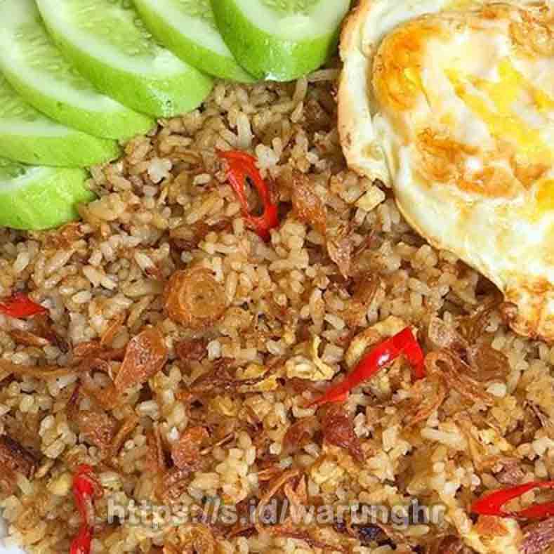 Nasi Goreng Telor Dadar + Bakso + Ayam Suwir + Sosis